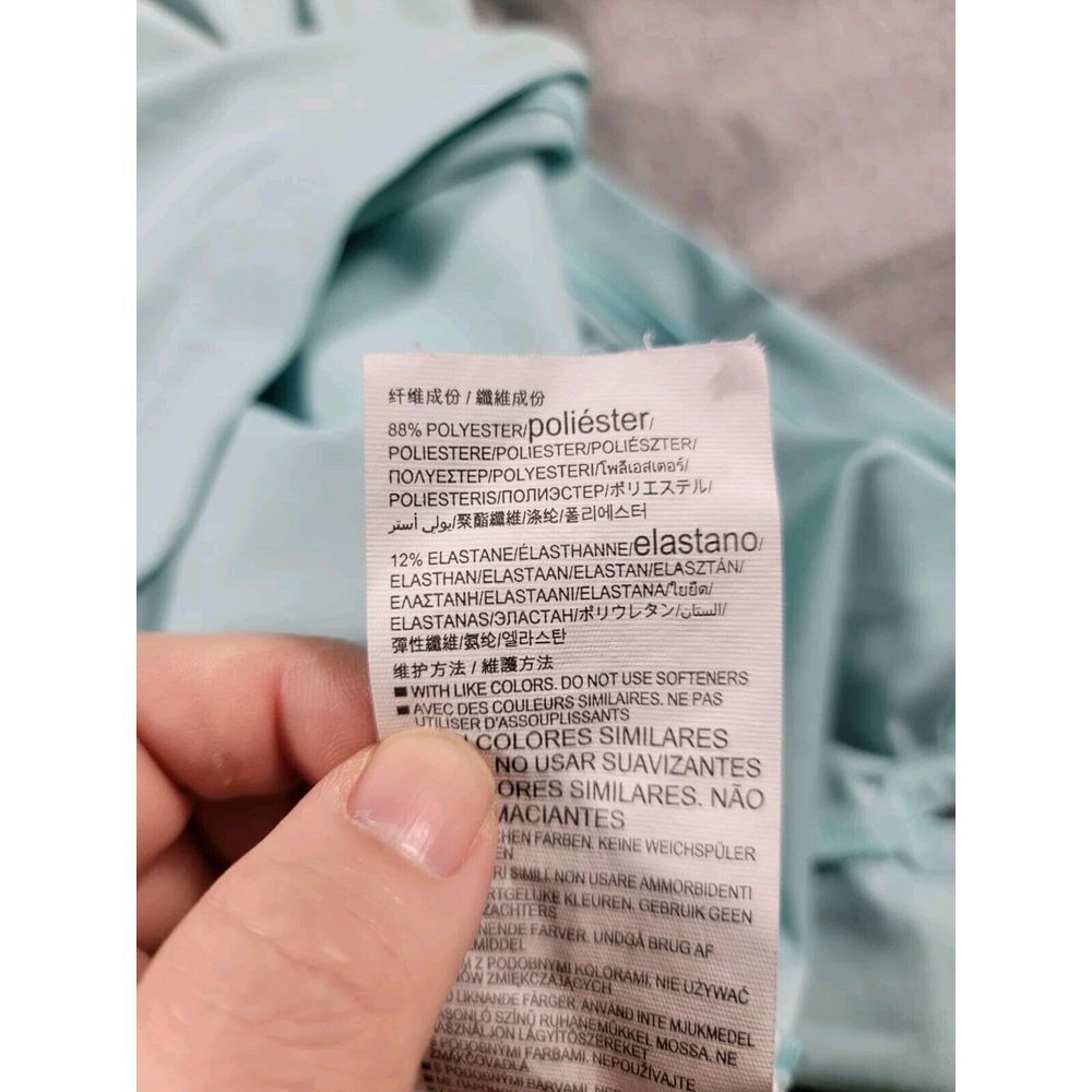 Under Armour Loose Heatgear Mens XL Teal Blue Color Block Performance Polo Shirt - Picture 4 of 8